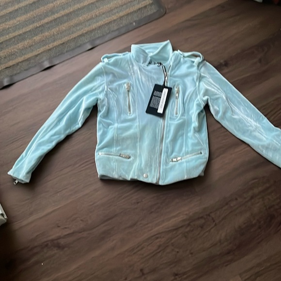 Chaser Stretch Velvet Moto Jacket Children Size 6 NWT - Picture 1 of 2